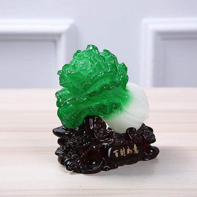 Creative Housewarming New Home Gift Jade Cabbage Figurines Lucky Mascot Ornaments Office Home Decoration Accessories