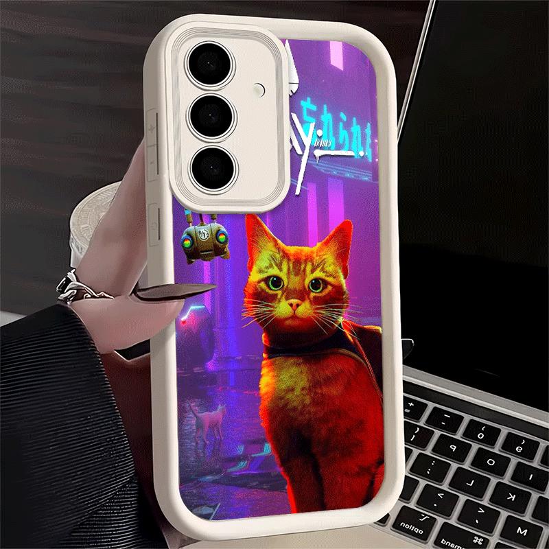 Phone Case for Samsung Galaxy A17 A16 A15 A14 A13 Stray Cat Game B-12 A56 A36 A26 A55 A35 A25 A54 A34 A24 A53 A33 A23 A07 A06