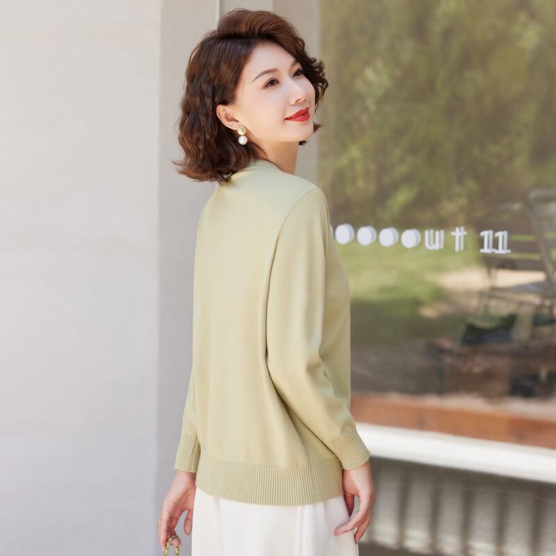 Pasite Women's New Chinese Style Loose-fit Round Neck Knit Top