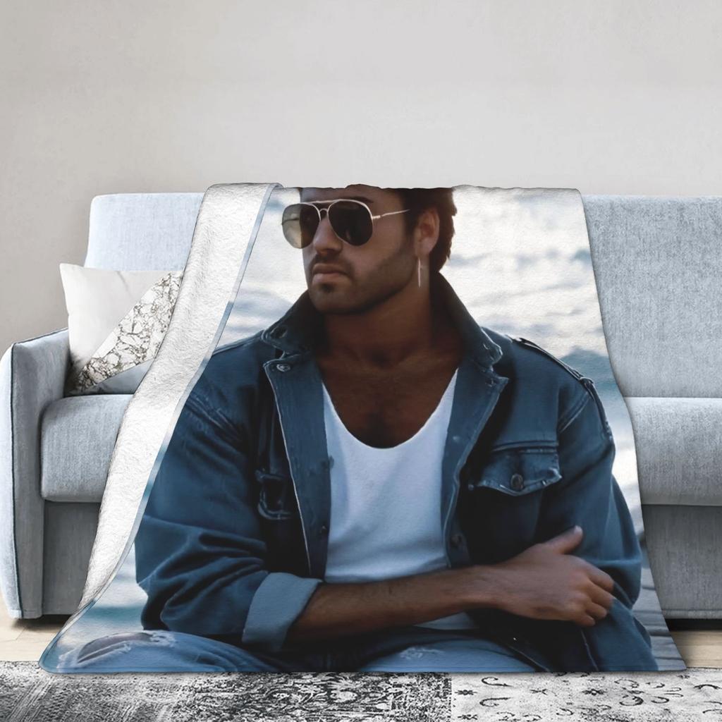 George Michael Blanket Quality Super Warm Throw Blanket Spring Students Couch Bed Fashion Bedspread