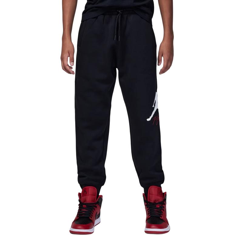 Jordan Knitted Sweatpants MJ BASELINE Lace Up Side Print Fleece Lined Casual Black Kids' FZ6362-010