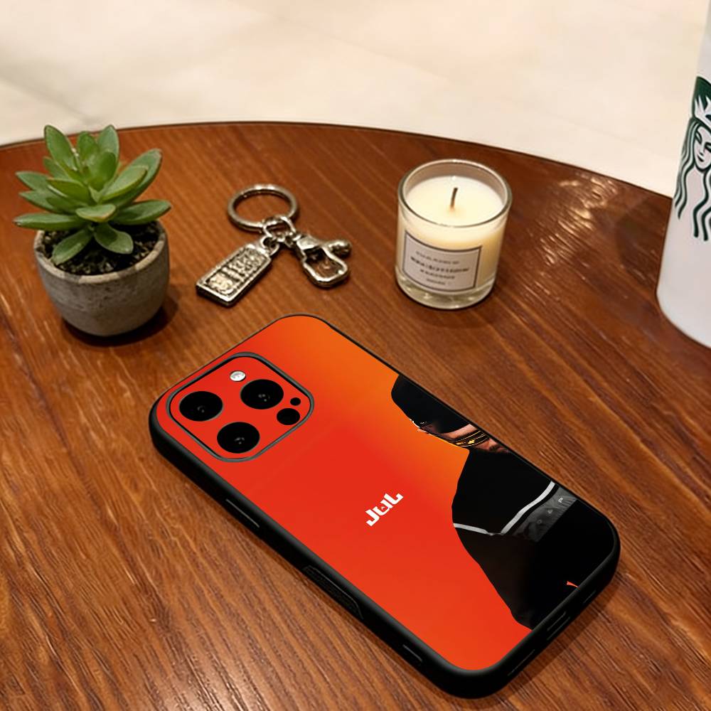 

Rapper JuL Phone Case For iPhone 17,16,15,14,13,12,11 Plus,Pro Max,XS,Soft Silicone Black Cover iPhone14ProMax