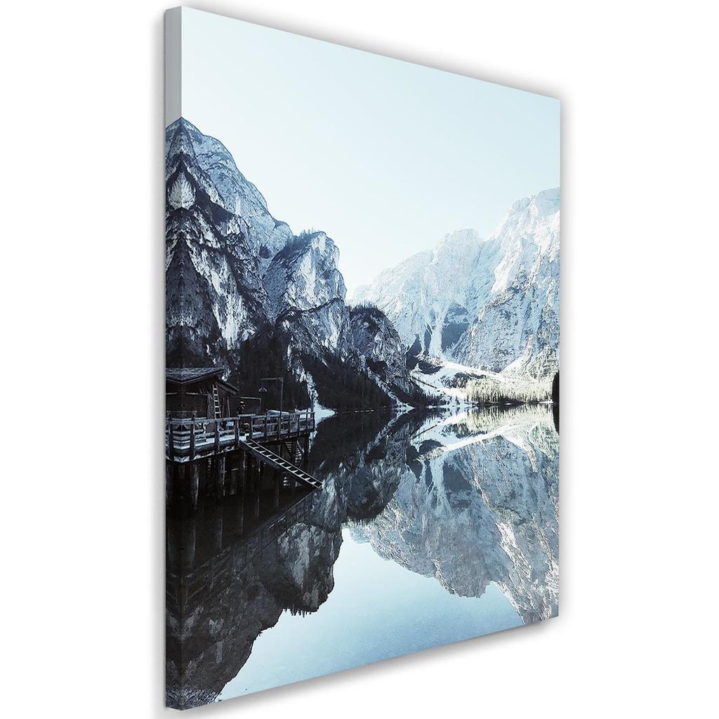 Canvas print Cottage on the lake