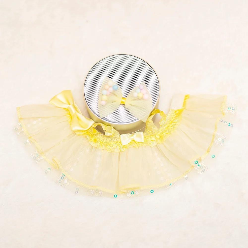 Bow Sequined Gauze Dress Clothing for 17cm Doll Outfit Accessories Kids Gift Dress Up Animal Accessories