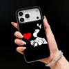 Cartoon M-Mafalda Niedliche Handyhülle Für iPhone17, 16,15,14,13,12 Pro Max Schwarzes Candy Matt Stoßfeste Hülle