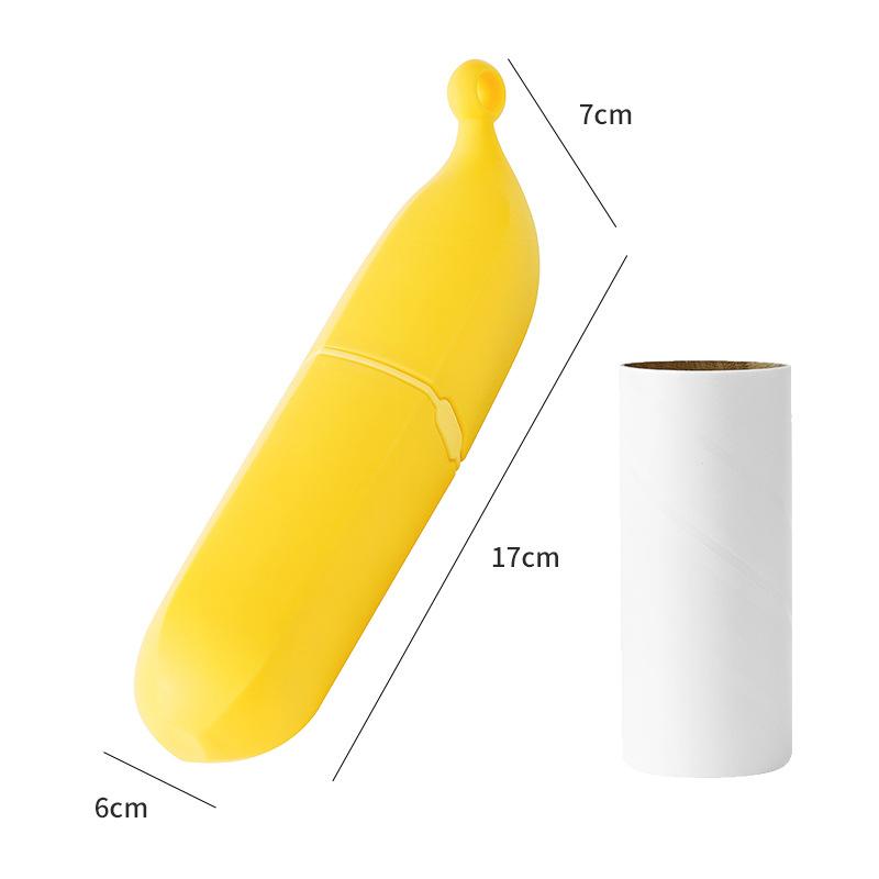 Banana Lint Roller Pet Hair Remover Double-Sided Clothes Fabric Shaver Brush