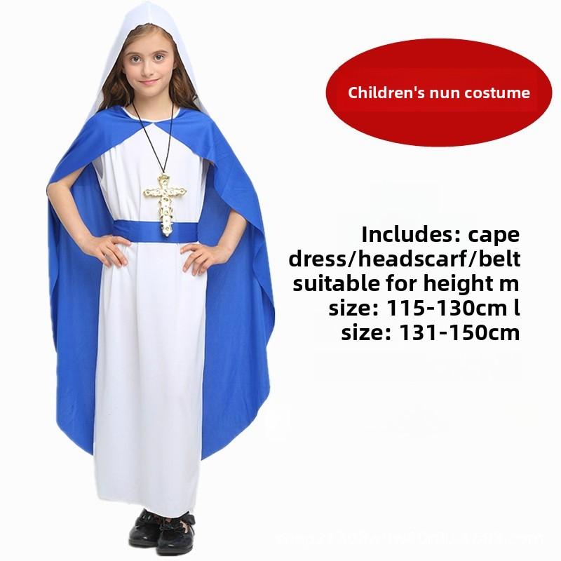 Children s Day Nun Costume Roman Samurai Priest Costume Virgin Gladiator Priest Children s Campus Stage Performance Costume L