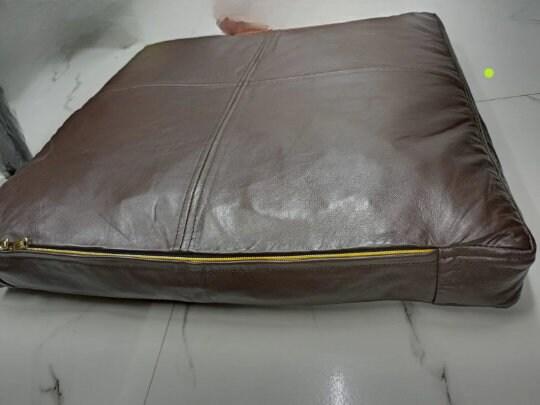 Noori Lambskin Leather Dark Brown SEAT Cover | Upholstery Leather Cushion Cover | Handmade Seat Floor Cushion Cover |PET Bed Cushion Cover|