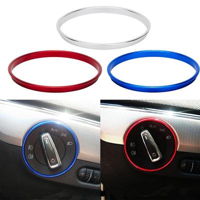 Anello Decorativo Interruttore Fari Interno Auto in Alluminio Per Golf MK4 Per Passat B5