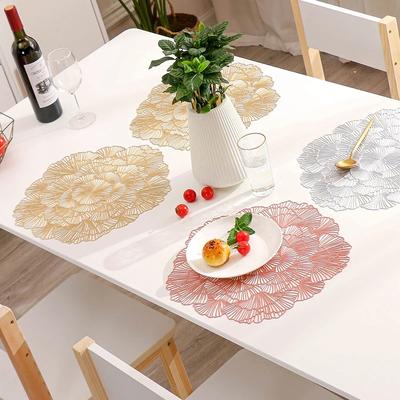Yemek Masası Dekoru için PVC Yıkanabilir Matlar Mutfak Aksesuarları Bardak Altlığı Şarap Altlığı Kaymaz Placemat Seti