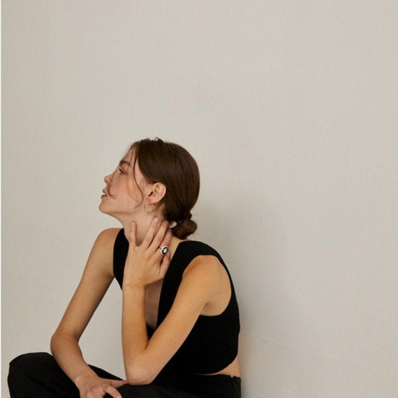 HYERIKIM JEWELLERY Forget-me-not Ring(onyx)