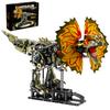 Non-Toxic New Dilophosaurus Building Blocks Mechanical Dinosaur Model Kit With Light And Linkage Motion Jurassic Animal Christmas Gifts