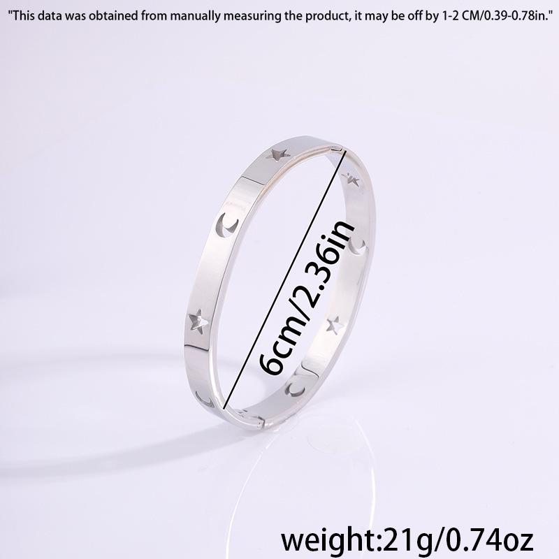 Starry Sky Silver Titanium Steel Bracelet for Women - High-End, Versatile, Full Diamond, Non-Fading Fashion Accessory