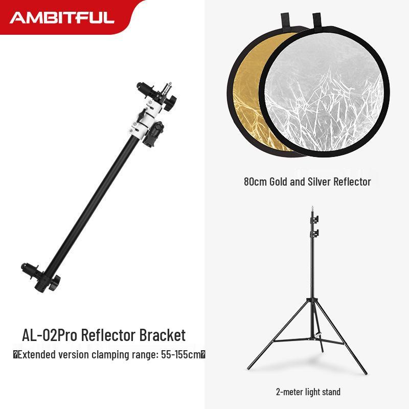 8 Zhi Jie AL-02Pro Photography Reflector Stand with Crossbar Arm and Sunshade Fixing Bracket