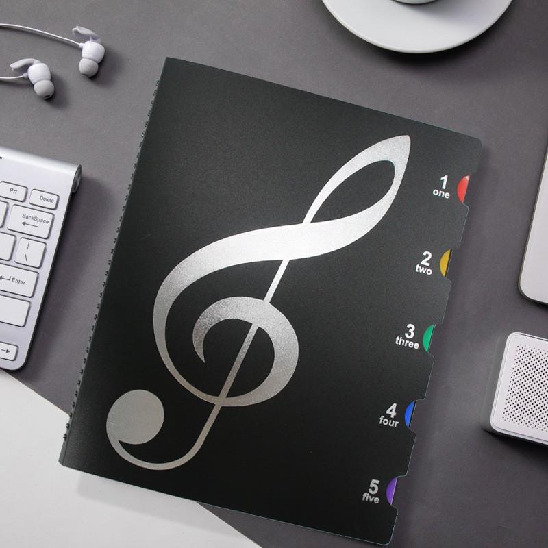 Multi-Functional Score Folder: 20-page Piano Music Folder with Colored Inner Pages, Designed for Modifying Sheet Music.