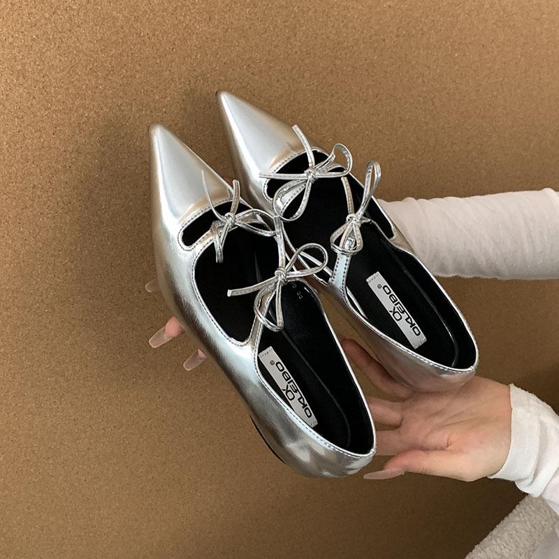 Fashion Spring Summer Fashion Pointed Toe Ladies Flats Slip On Shoes Female Shallow Footwear Butterfly-Knot Women Flats With Shoes