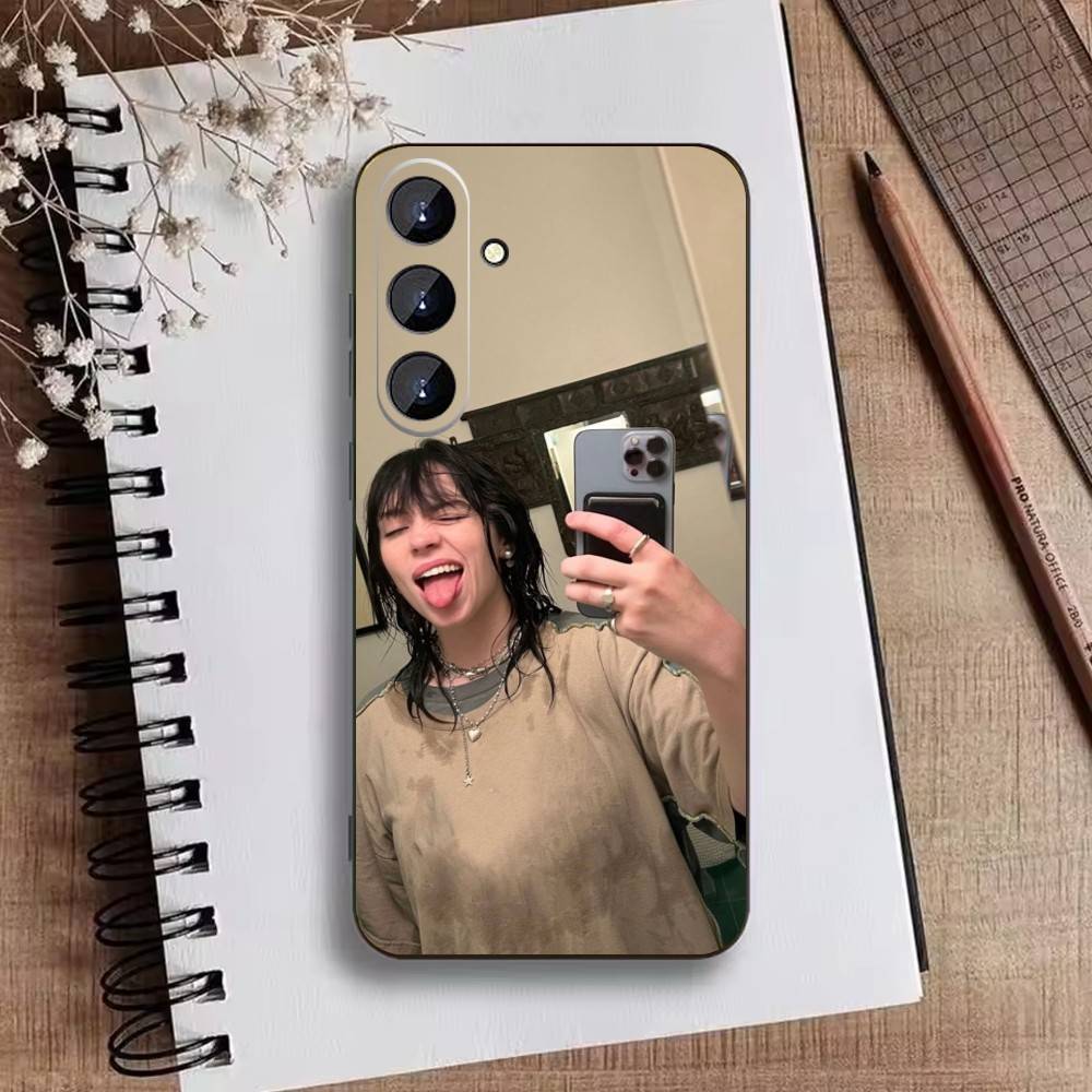 S-Singer B-Billie Eilish  Phone Case For Samsung Galaxy A73,A72,A71,A70,A52,A51 Others Soft Black Cover
