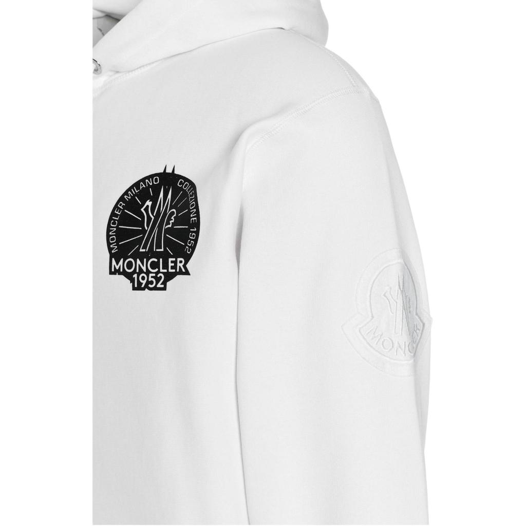 Moncler 1952 Hooded Sweater White Men Tops 8G000-03-809KX-001