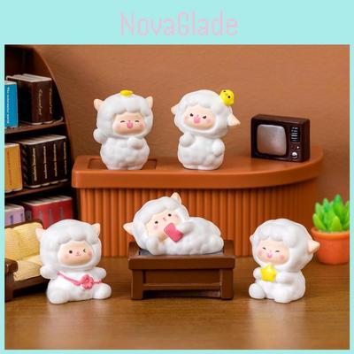Adorable Resin Miniature Sheep Six Styles For Creative Garden Decoration And Home Decor