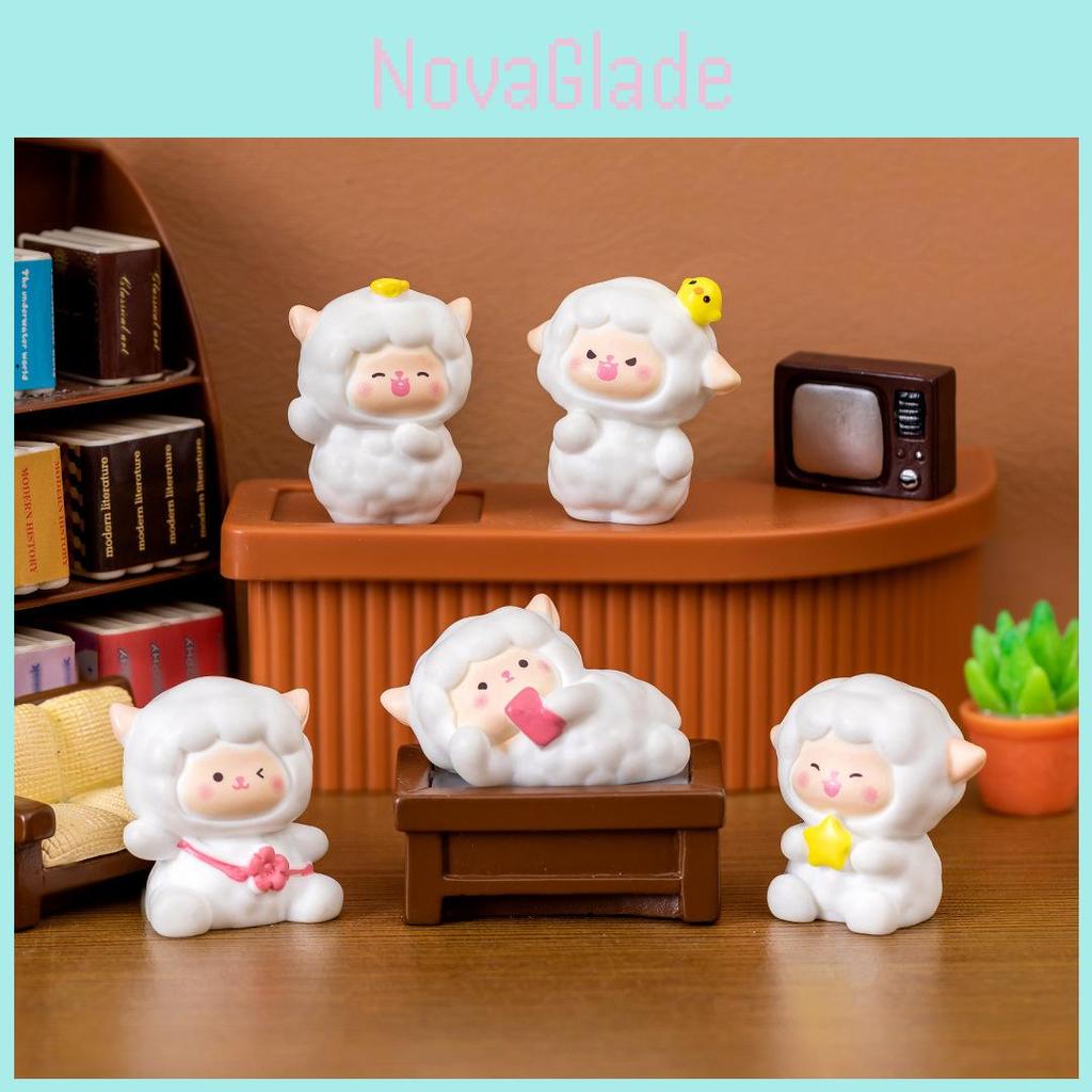 Adorable Resin Miniature Sheep Six Styles For Creative Garden Decoration And Home Decor