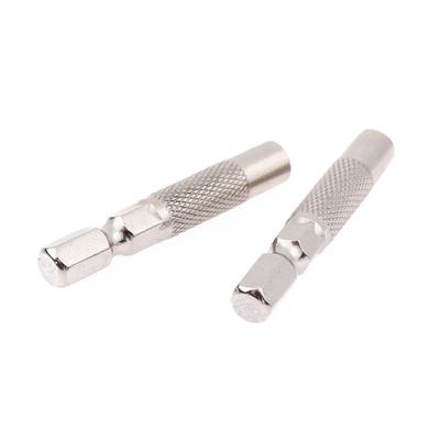 2Pcs Hex Shank 6.35Mm To 4Mm Insert Bit Adapter Electric Screwdriver Socket Holder Micro Bit Adapter Magnetic Holder Tools