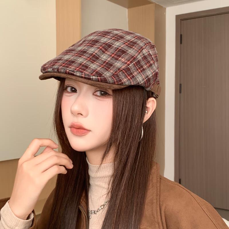Retro Plaid Newsboy Cap
