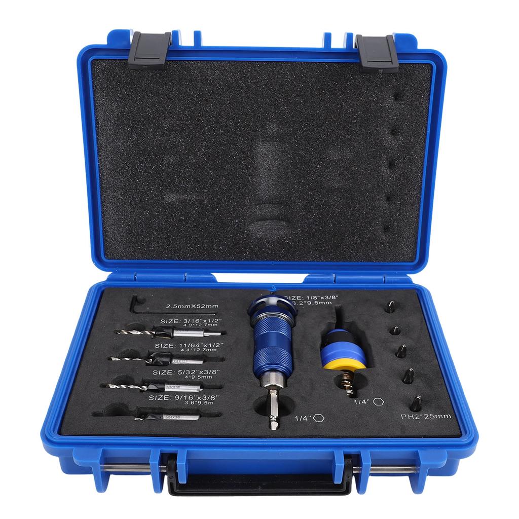 Countersink Drill Bit Set 3.2 4.8mm Counterbore Drill Bits with Adjustable Depth Stop for Woodworking