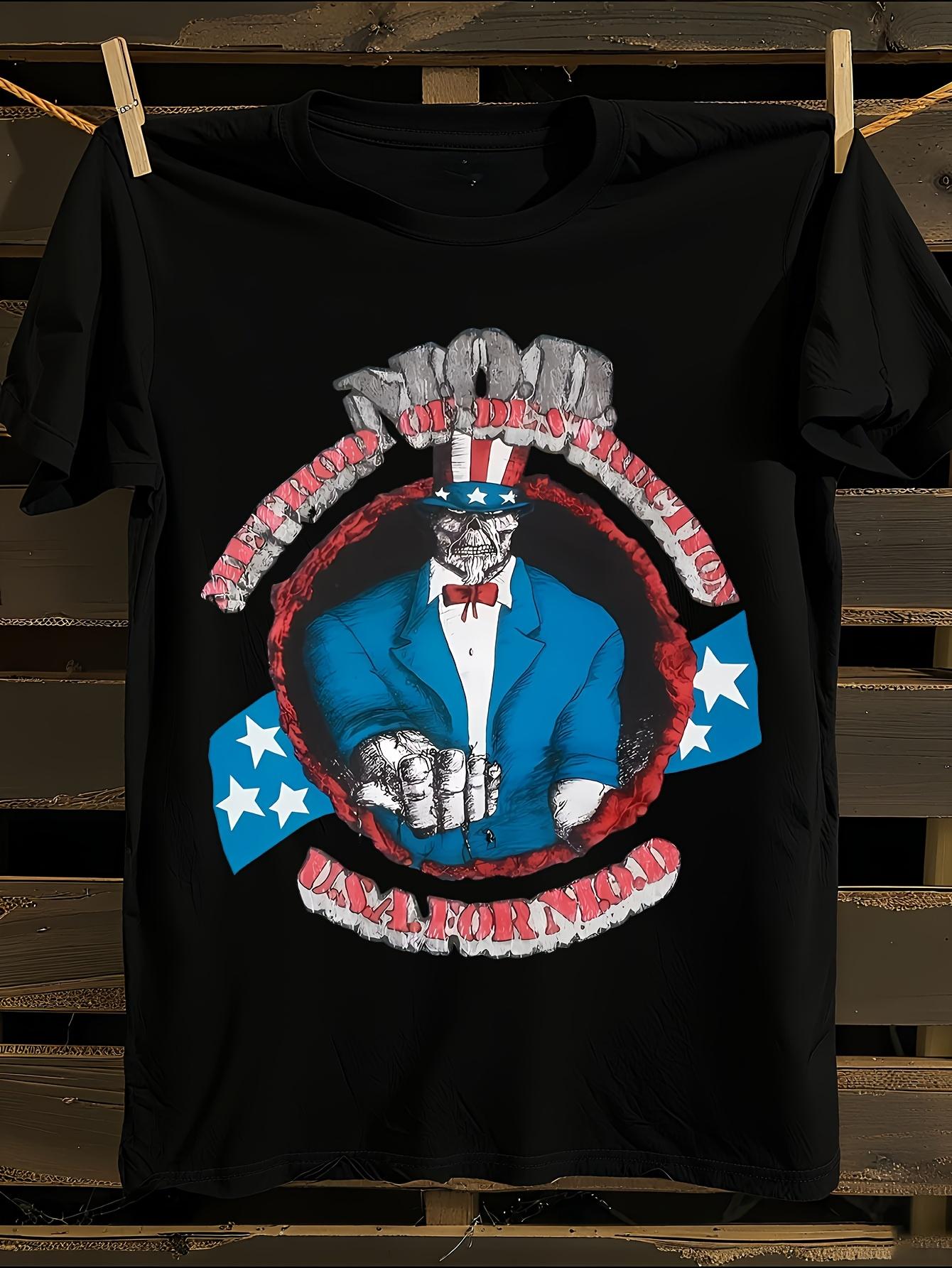 M.O.D USA Destruction Band T-Shirt Mens Tshirt Womens Tshirts with Letters Print Short Sleeves T-Shirt Casual Street Tee Shirt Top XXXL