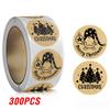 100-500pcs Brown Christmas Labels Sealing Sticker Aesthetic Kraft Paper Thank You Stationery Supply Decorative Scrapbook