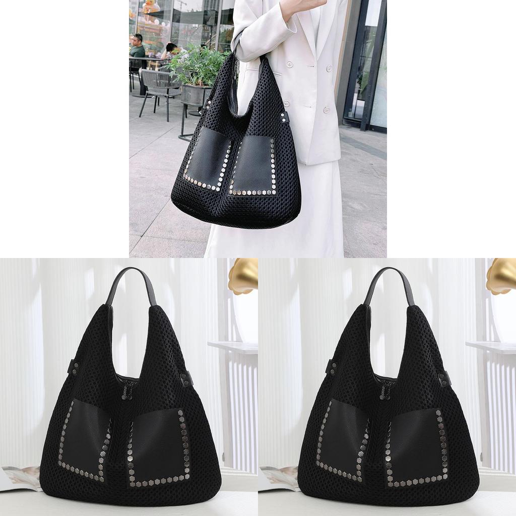 Pvc Casual Tote Bag For Women With Stitching Details For Daily Use