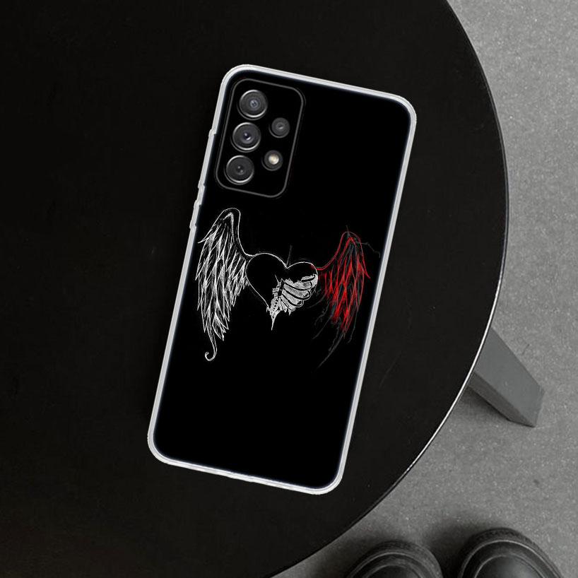 Angel Wings Demon Wing Phone Case for Samsung Galaxy A17 A16 A26 A36 A56 A57 A37 A15 A25 A35 A55 A14 A24 A34 A54 A13 A23 A33 A53