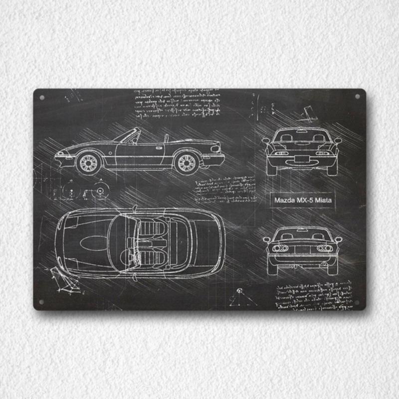 Mazda MX-5 Miata Car Metal Tin Sign Wall Decor Fashion Art Decor Poster,Man Cave,Garage,Bar
