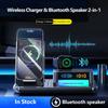 Automatic Lift Dual-Coil 3-in-1 Wireless Charger Station, Fast Charging Dock for Phone Watch Earbuds, Multi-Device Charging Stand with LED Display