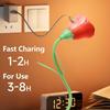 Rose LED Desk Lamp Bendable Rechargeable  Dimmable Flower Night Light with Brightness Memory Creative Gift for Women/Wife/Girl
