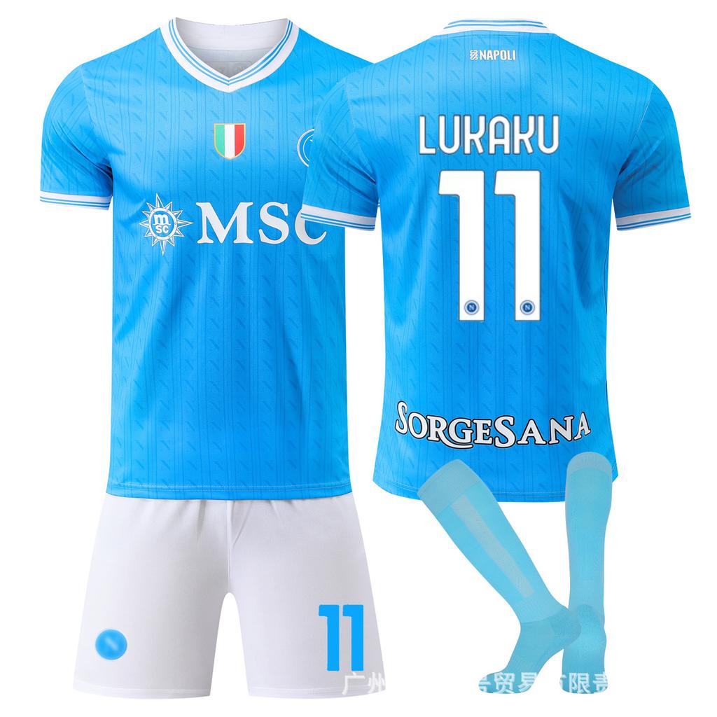 Saison Fußballtrikot Neapel Heimtrikot Erwachsene Kinder Trainings trikot