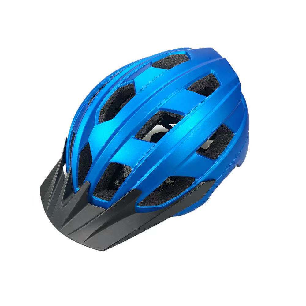 Casque de vélo pour hommes et femmes, forme intégrée avec lumière et visière, casque de cyclisme sur route et de montagne