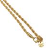  18K Gold Plated Wave Twist Chain Necklace Fashionable and Trendy for Couples 4mm Round Elements Electroplated Metal