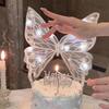 Decorazione Topper per Torta di San Valentino Fatto a Mano Grande Farfalla Inserto Regina Madre Buon Compleanno Amore Luce Led Forniture per Pasticceria