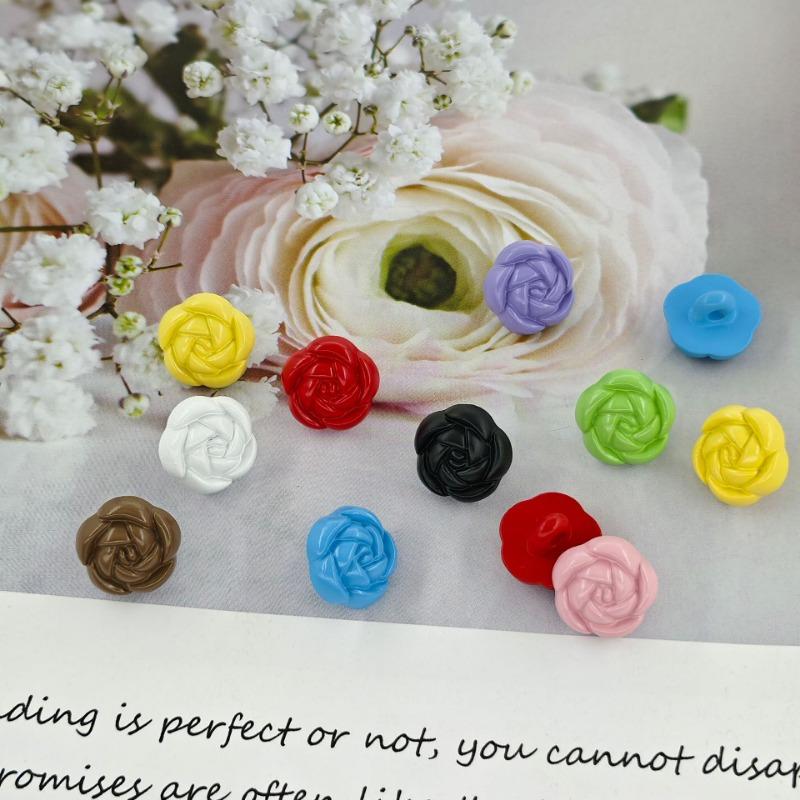 

Жіночі светри, куртки, в язані кардигани, декоративні ґудзики, пришиті вручну, ґудзики-троянди 10pcs різнокольоровий