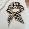 Women Scarf lady Wraps Elegant Floral Dot Spring silk scarves square Head Neck Hair Tie Band Neckerchief skinny