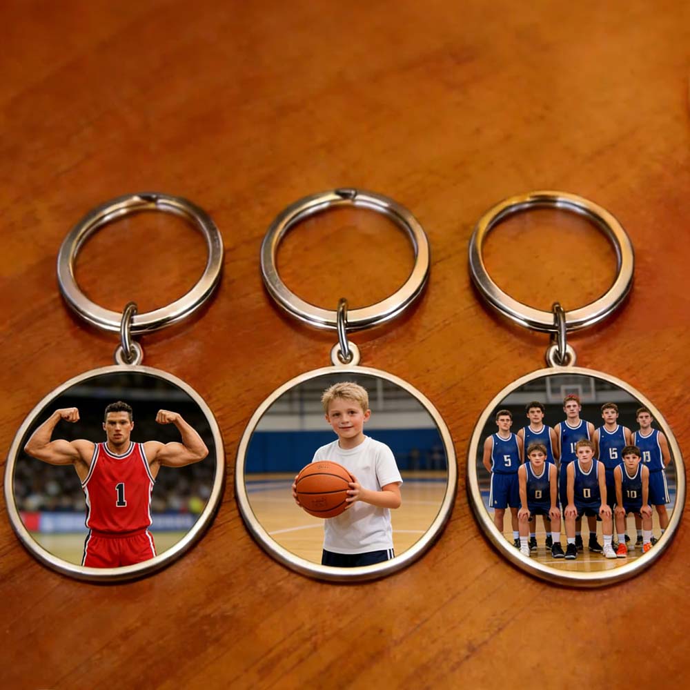 Print Demand Photo Keychain Personalized Custom Gift For Women Men Mother Father Dad Family Couple Stainless Steel Key Ring