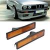 Yctze Side Marker Lamp Housing 2pcs Front Side Marker Light Cover Lens 63141377849 Replacement for E30 E32 E34 318i 325i 525i 735i(yellow)