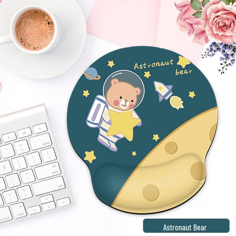 Fumade Astronaut Bear Silicone Mouse Pad with Wrist Rest