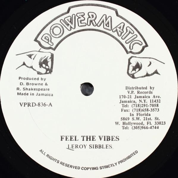 

12inch Record LEROY SIBBLES PAPA SAN Feel The Vibes The System VPRD836 Powermatic 1991 US Reggae Ska Dub Used