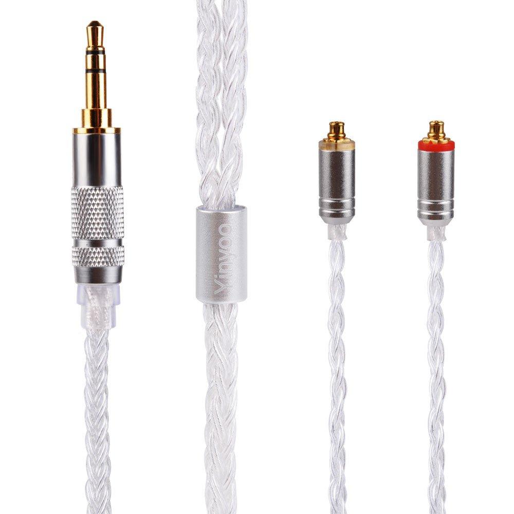 Yinyoo Earphone Recable MMCX YYX4745 High Purity Silver Plated 16 Core Earphone Cable Improved Sound Quality Earphone Upgrade Cable Audio Headphone