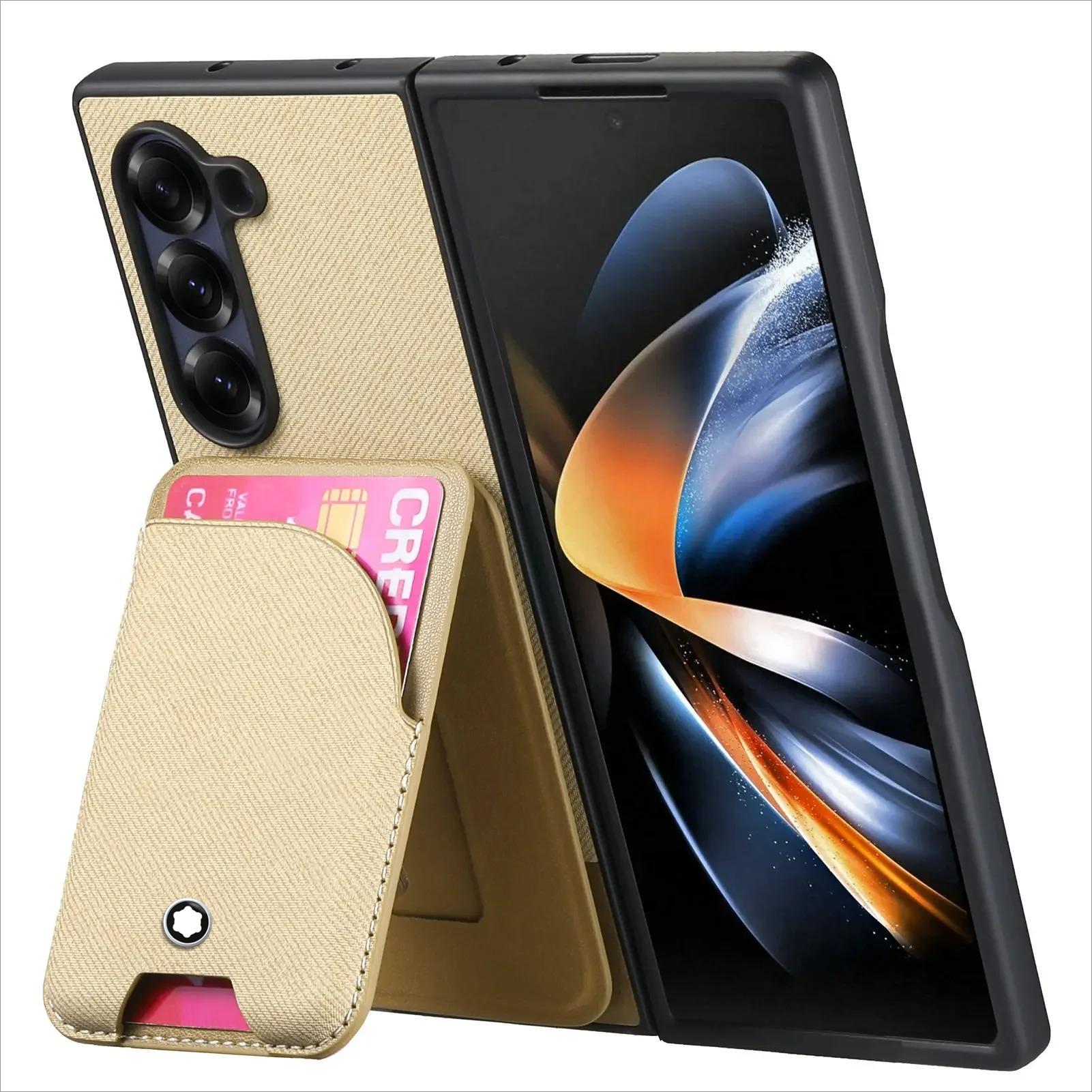 

High-end Busine Sle 2 in 1 Detachable Magnetic Wallet with Card Holder Phone Case for Samsung Galaxy Z Fold 7 6 5 4 3 Back Cover Galaxy Z Fold6 хакі