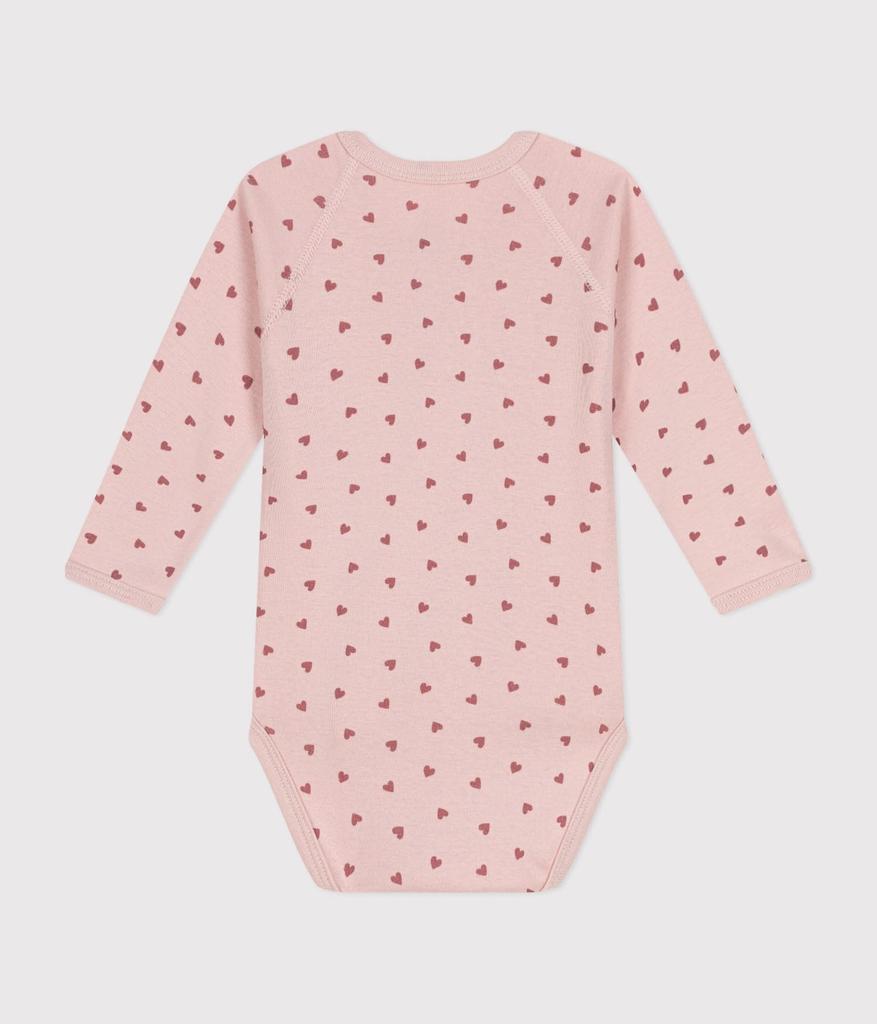 Long sleeve matching body A0B9I Light 1 month 54cm [Petit Bateau] pink/pink
