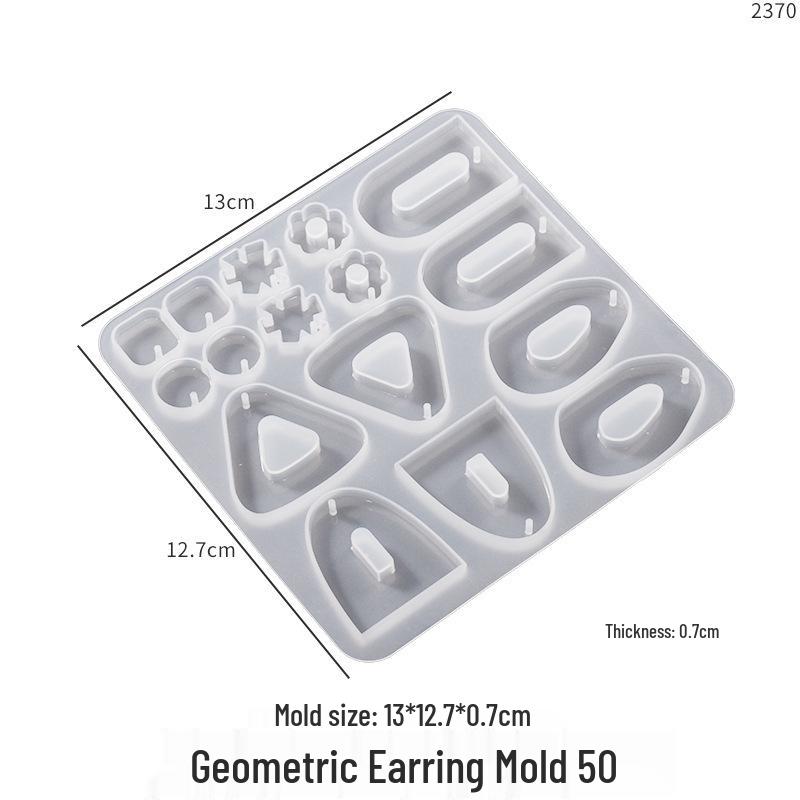 DIY Crystal Resin Molds: Irregular Oval, Hollow Heart, Moon Shapes for Earrings, Pendants, Keychains