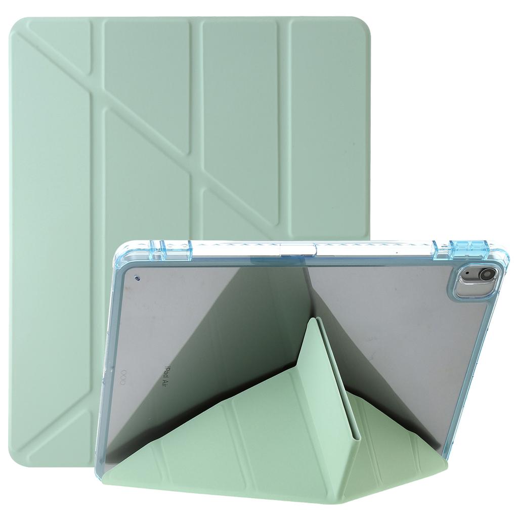 Pro iPad Air 13 (2025)/(2024) Pouzdro PU Kůže Origami Stojan Průhledný Kryt na Tablet