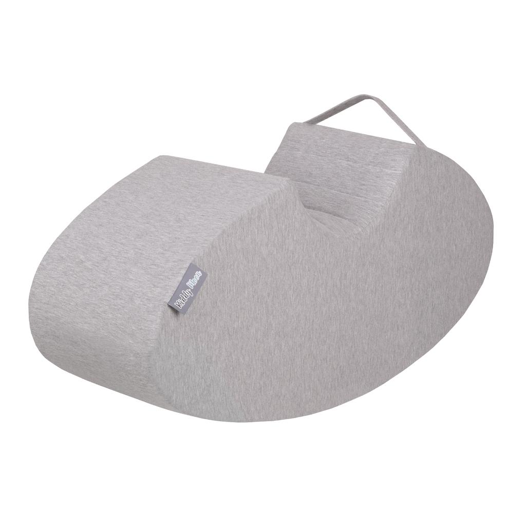 KiddyMoon Foam Soft Seesaw Rocker Ride-on Hopper Bean Bouncy Jumping Playing for Children, Lightgrey